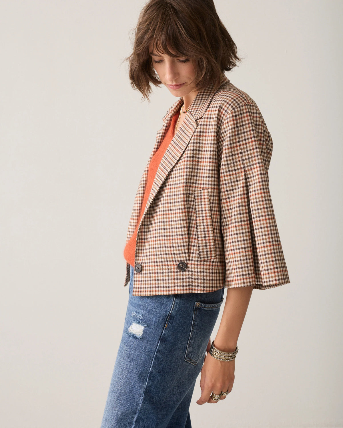 Summum blazer Check 1s1331-12496 120
