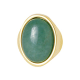Ellen Beekmans ring met groene steen