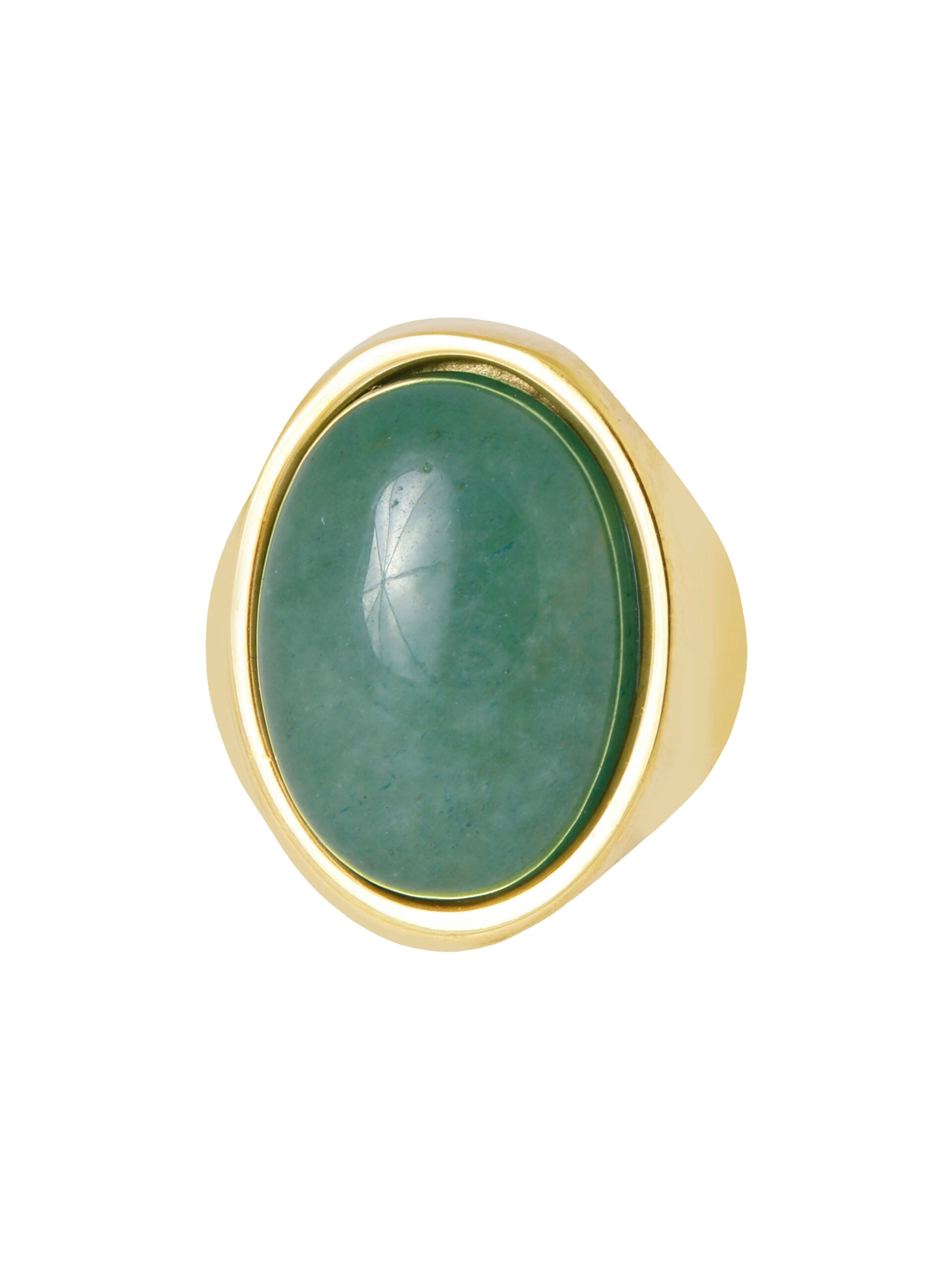 Ellen Beekmans ring met groene steen