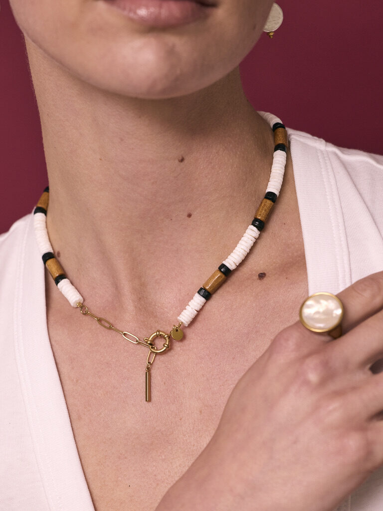 Ellen Beekmans ketting KET8273-3 Coco Ivory