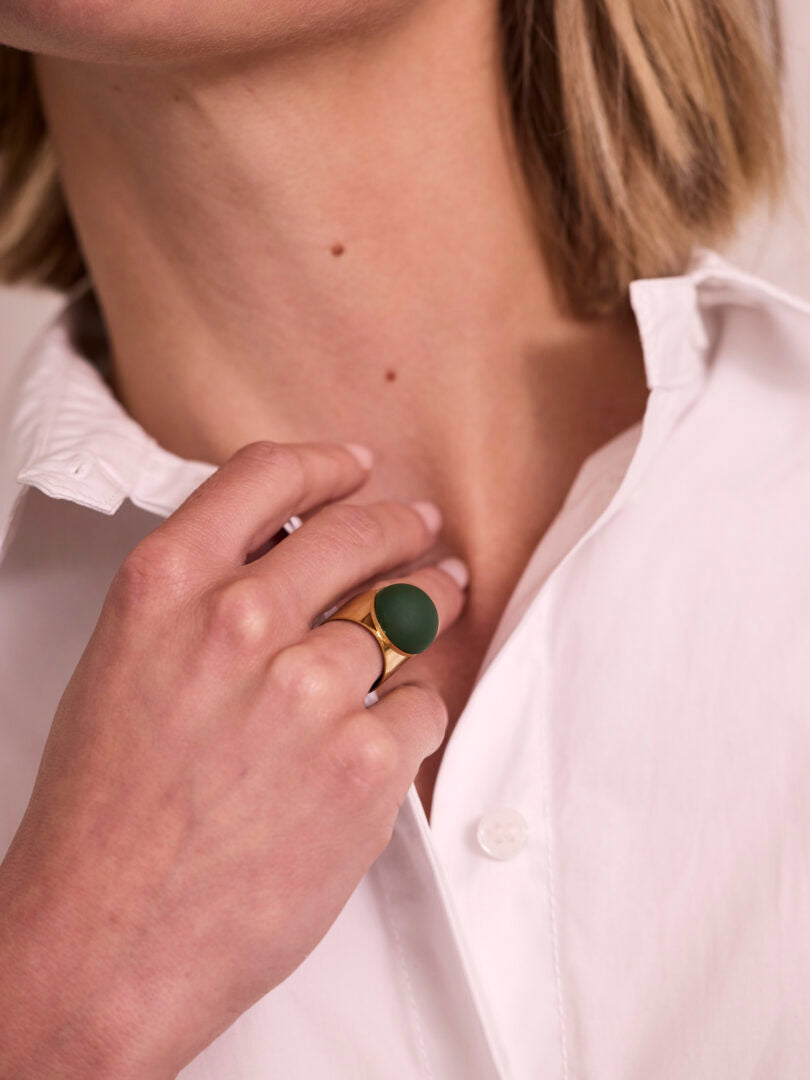Ellen Beekmans ring RING30076-5 Petrol Green