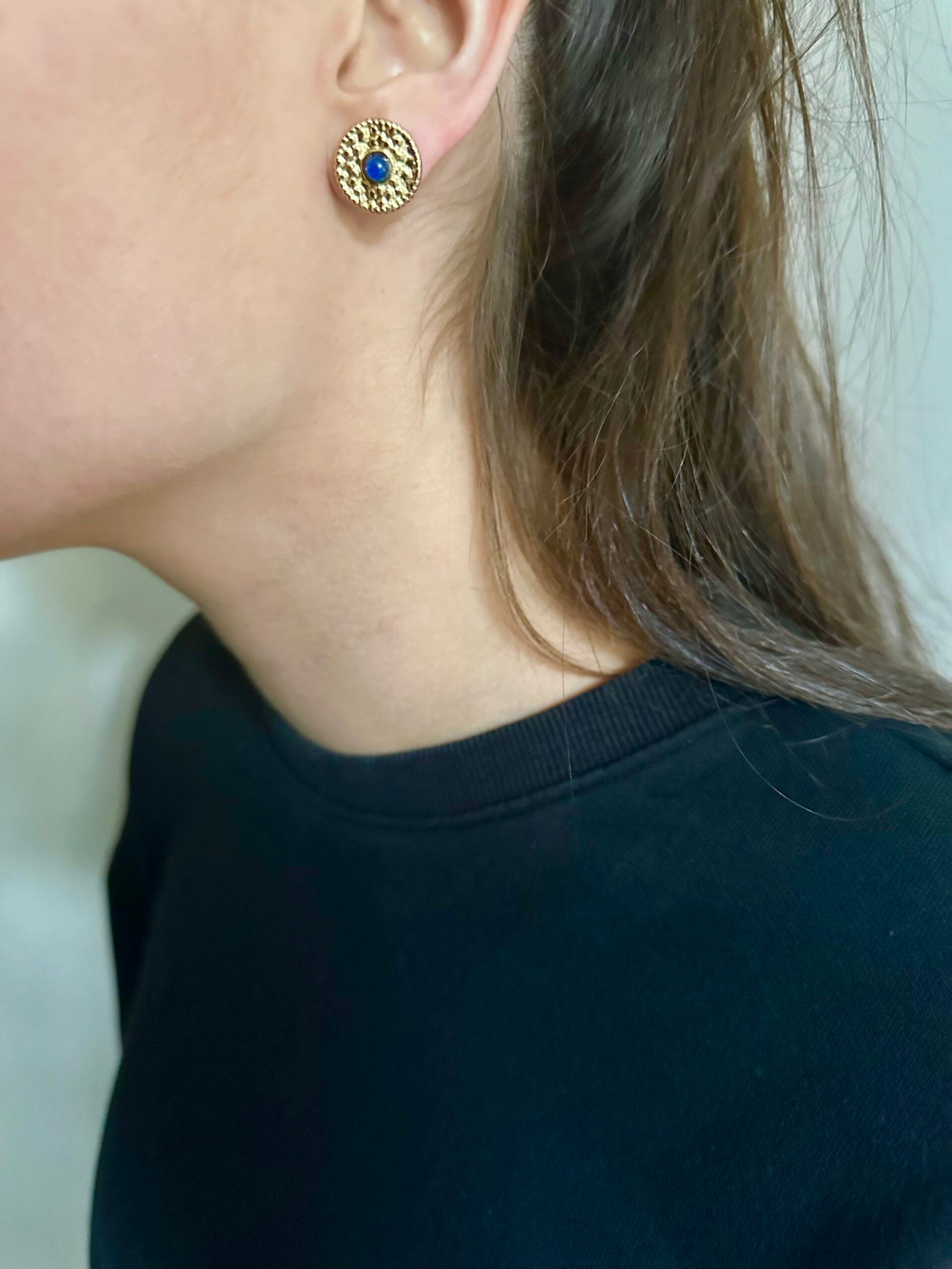 Ellen Beekmans oorbellen Lapis Lazuli