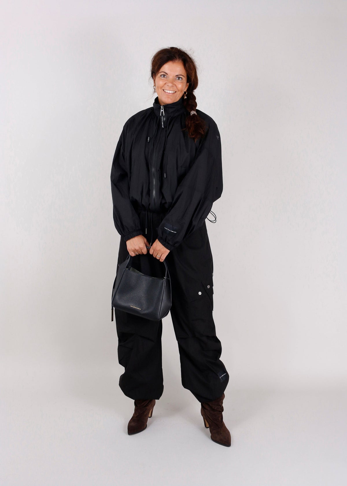 Haute L'Amitié Cargo Broek Air Zip Tall in Black