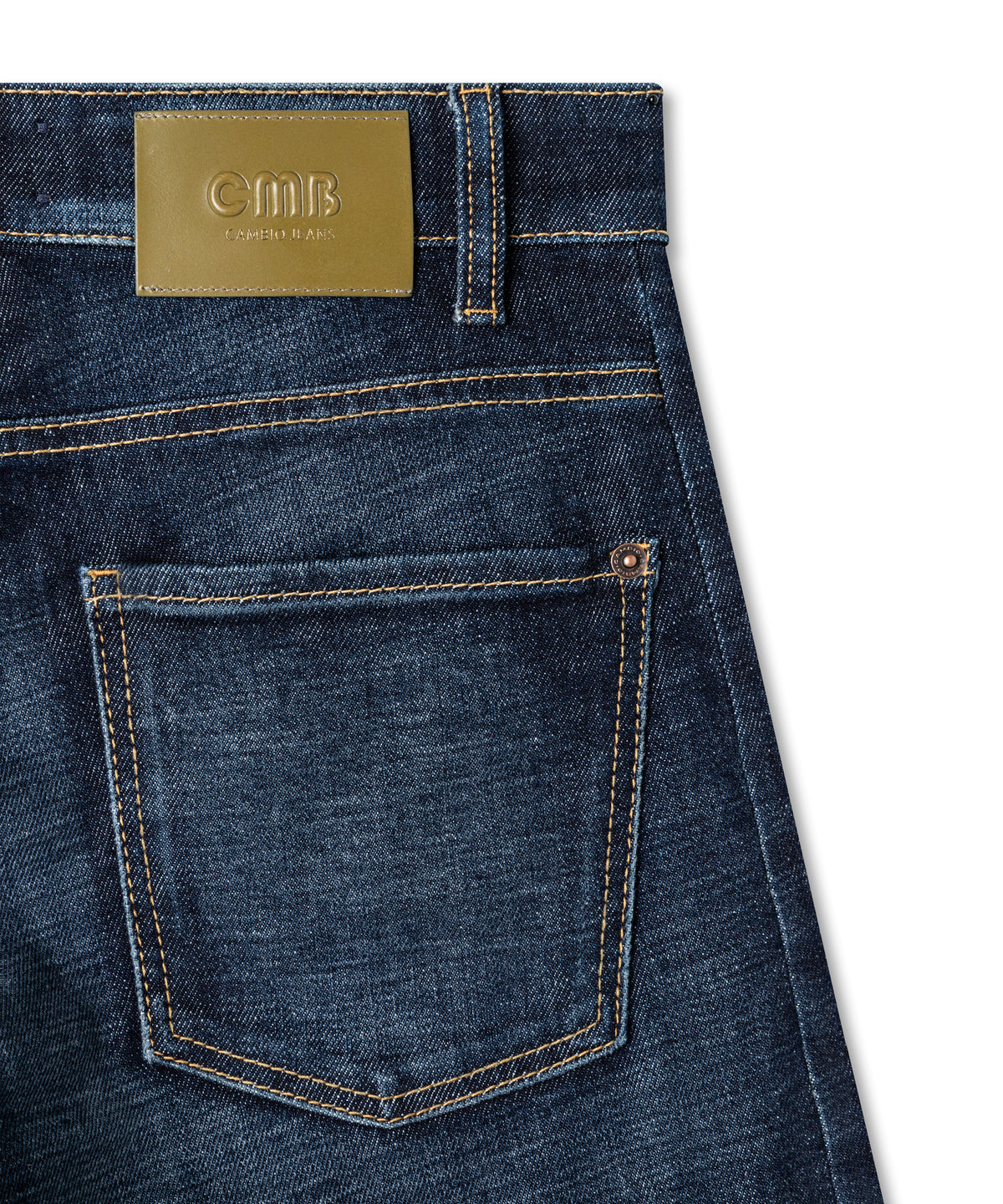 Cambio Oria wide leg jeans in Cross Dark Soft Tea detail