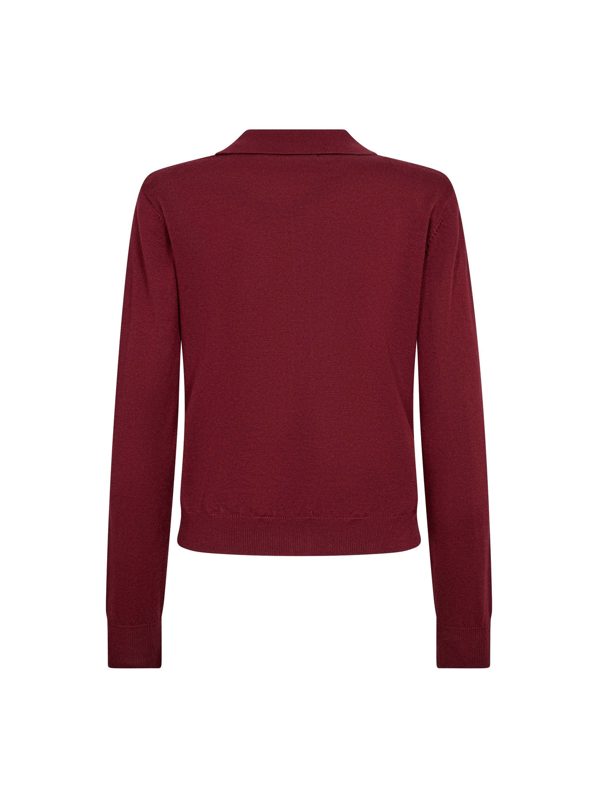 Co'Couture CoryCC gebreid vest in Berry Red achterzijde