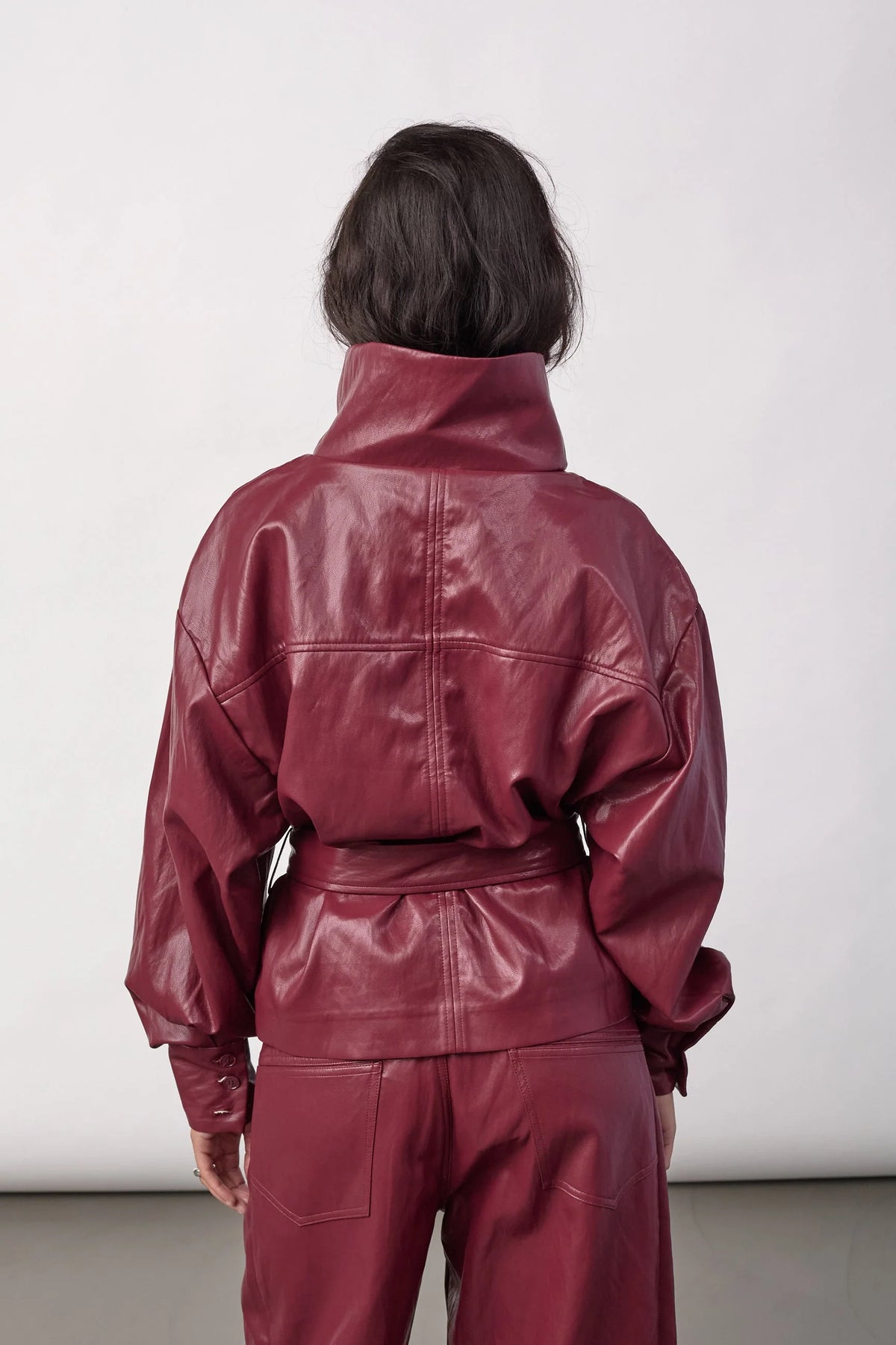 Co'Couture GittCC blouse in Berry Red achterzijde