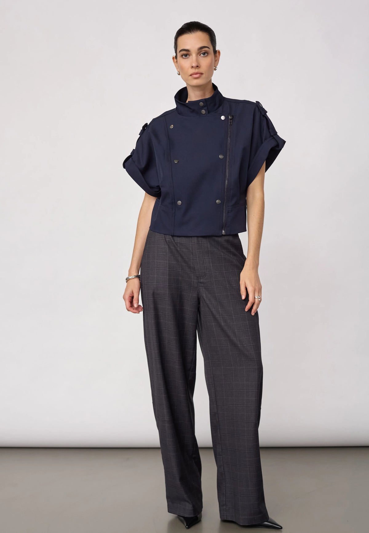 Co'Couture LunaCC gilet in Navy voorzijde
