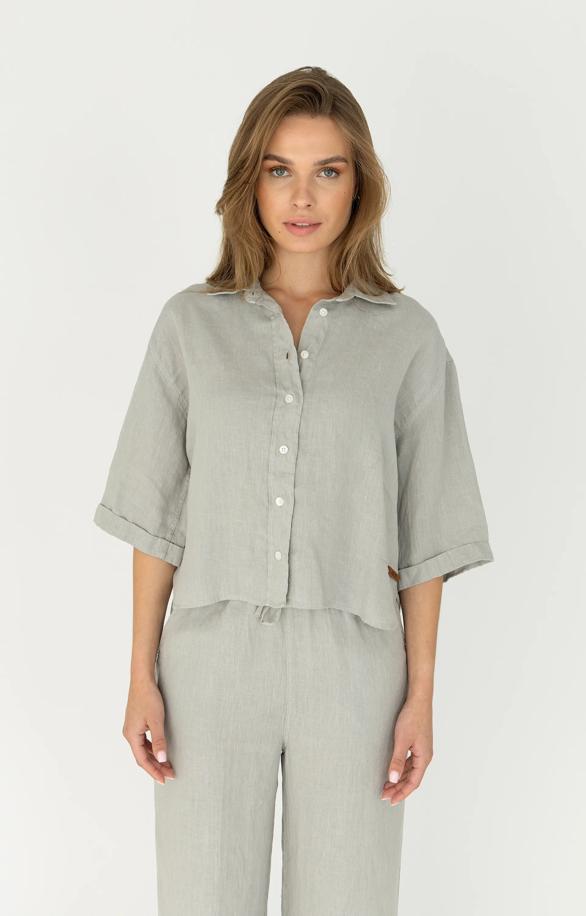 Moscow blouse Lady 94-05 Light Grey Solid