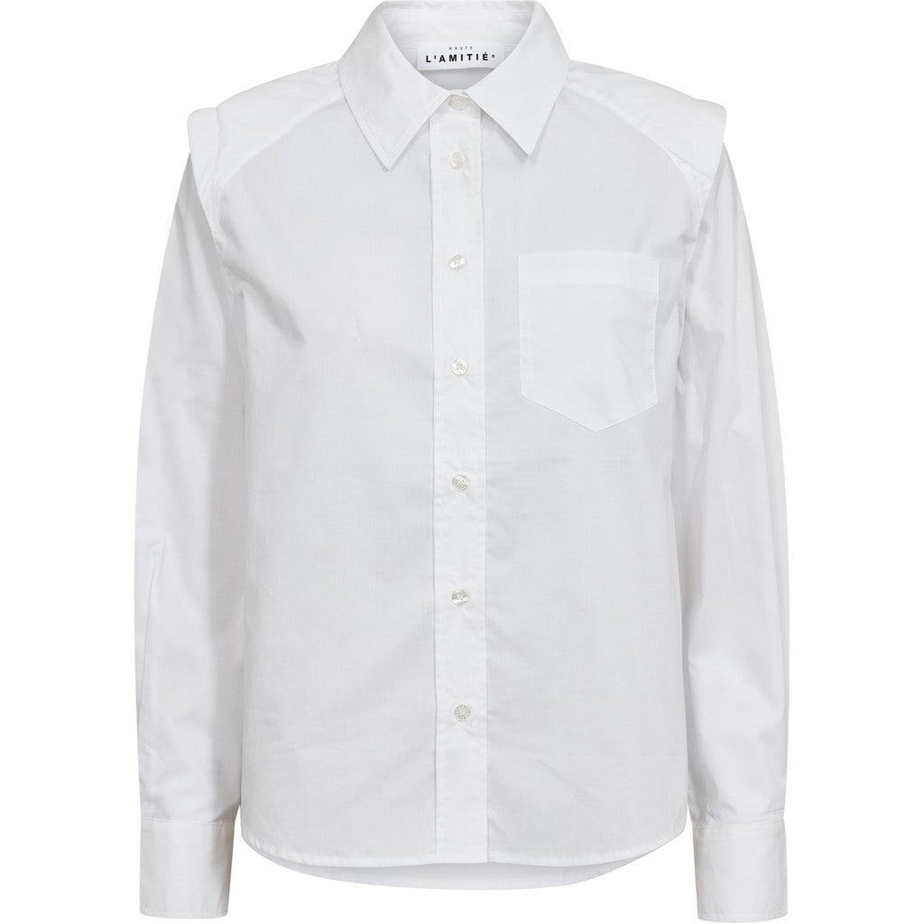 Haute L'Amitié Blouse Lippa in White met geaccentueerde schouders