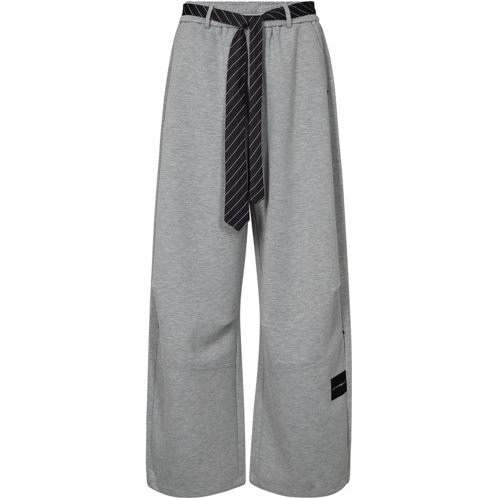 Haute L'Amitié Broek Maxi Split Tie Tall in Grey Melange