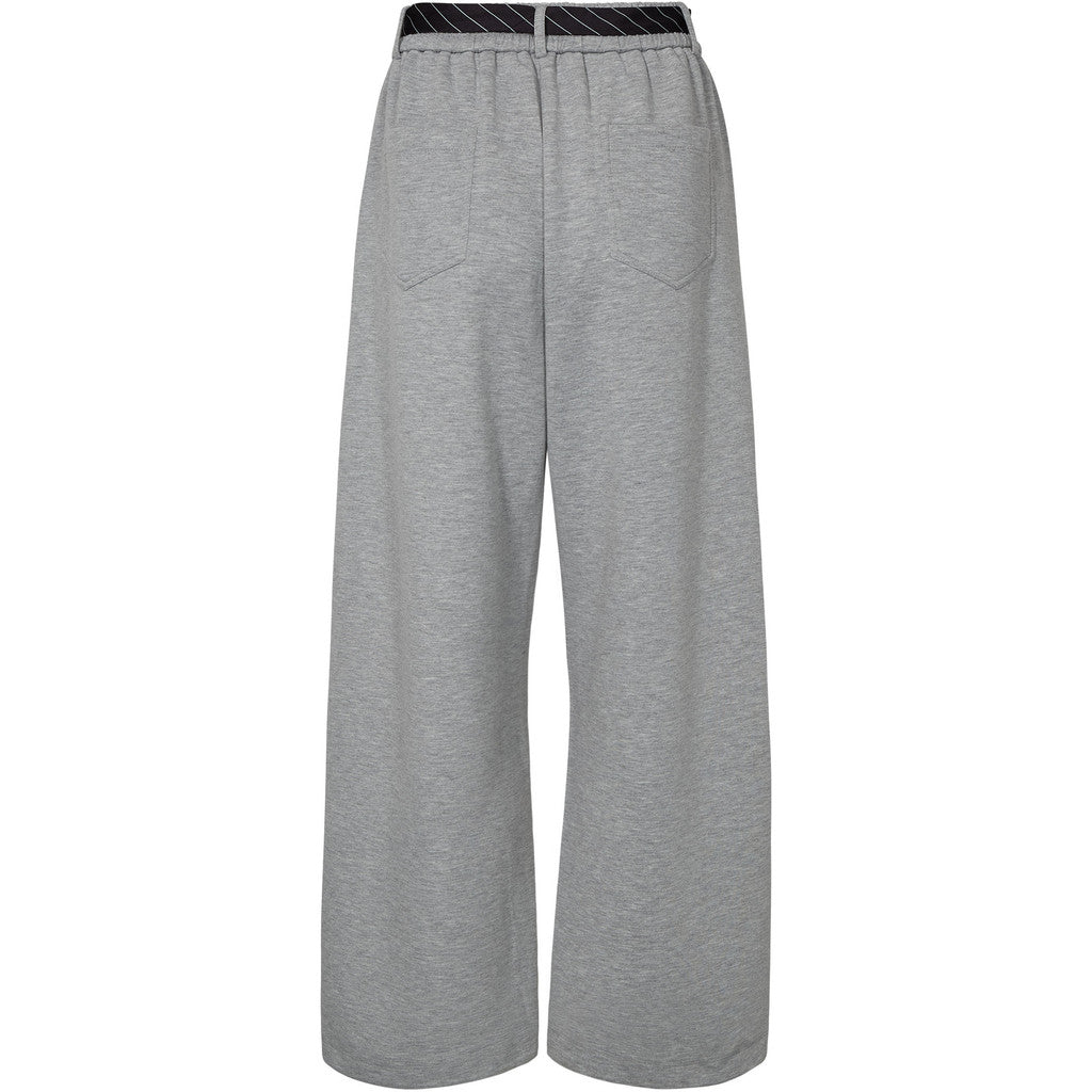 Haute L'Amitié Broek Maxi Split Tie Tall in Grey Melange
