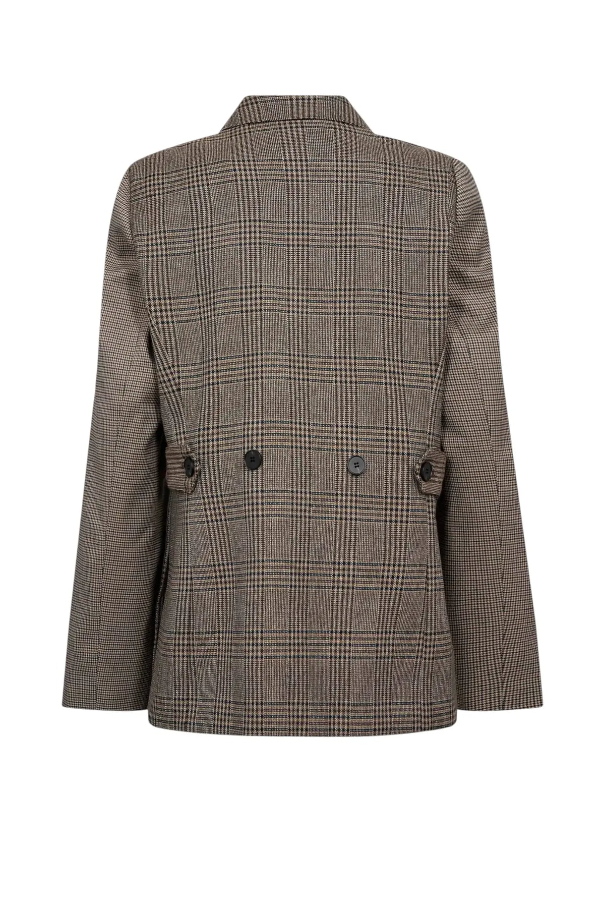 Co'Couture VeyaCC Check Fitted Blazer in Brown