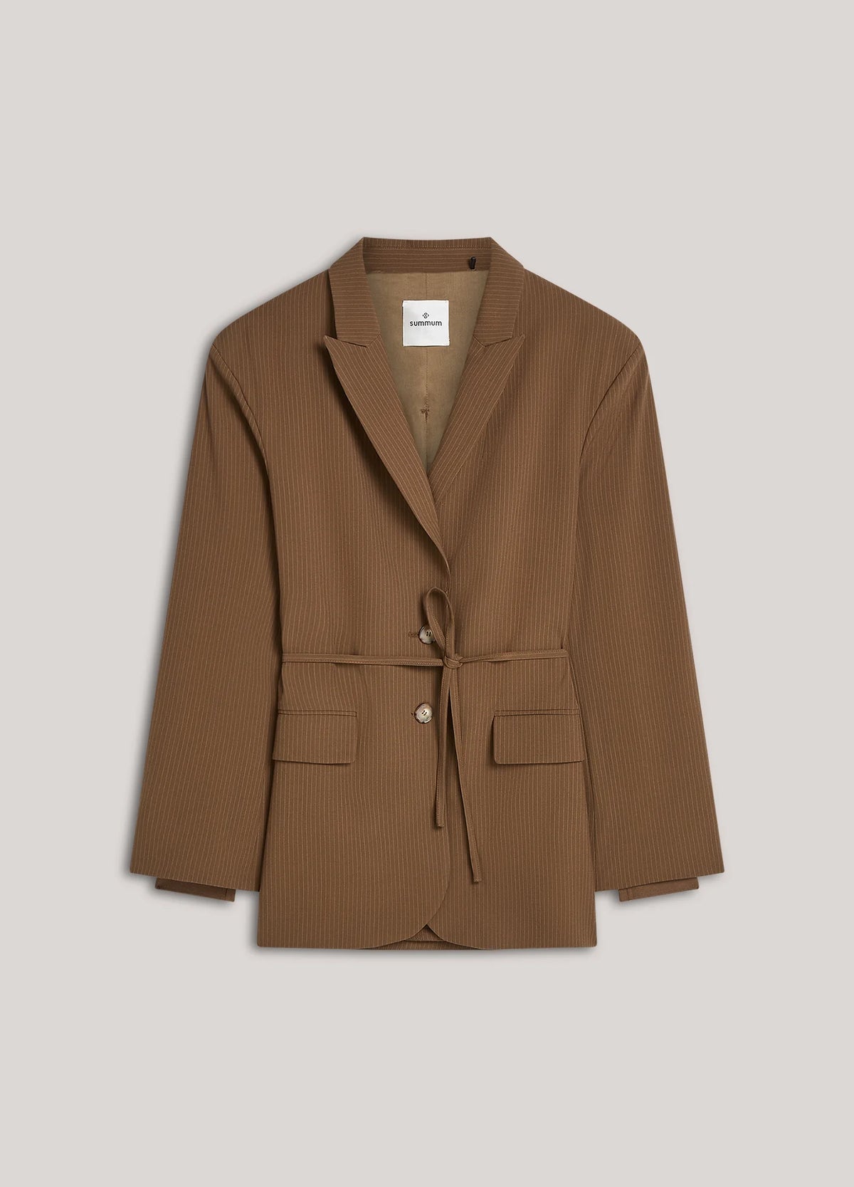 Summum Blazer Wear Your Way Pinstripe in Bruin packshot