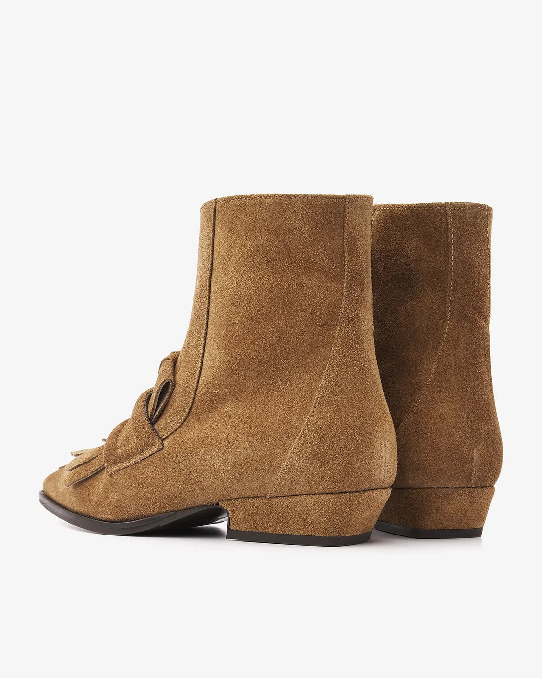 Khaki VIA VAI Vive Evie enkellaarsjes achterzijde