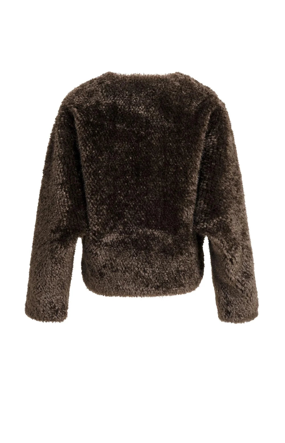YAYA Jas Faux Fur Short in Delicioso Brown