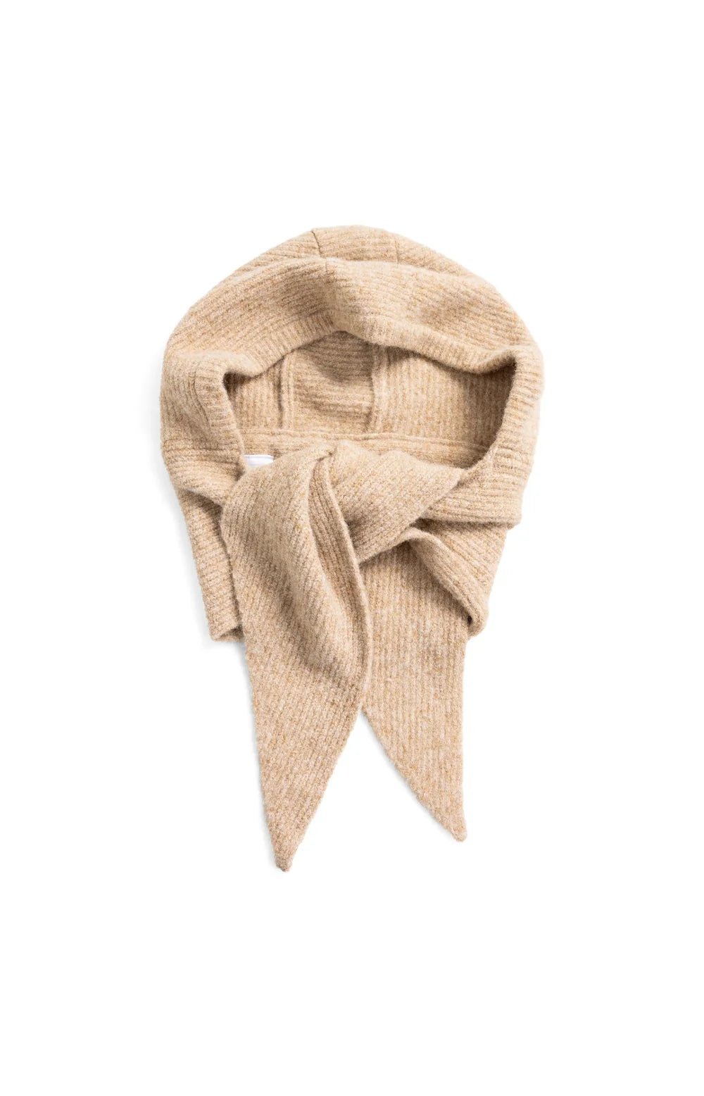 YAYA Sjaal Gebreide Capuchon in Dark Beige Melange
