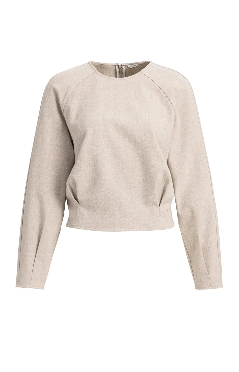 YAYA Top Blouson in Beige Melange