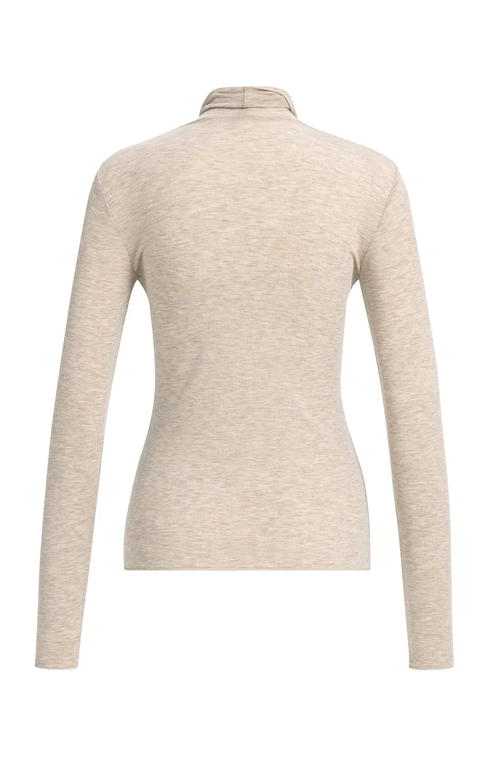 YAYA Top Jersey Col in Beige Melange achterkant