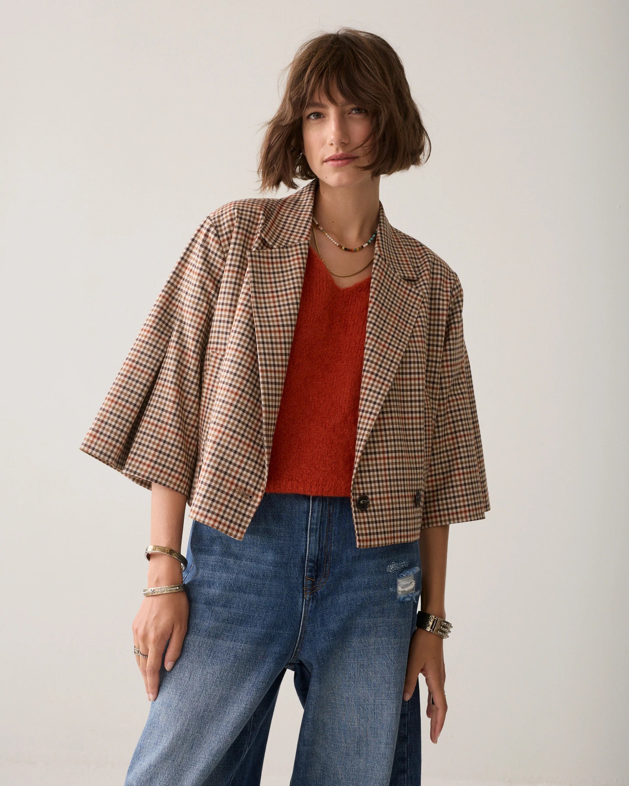Summum blazer Check 1s1331-12496 120