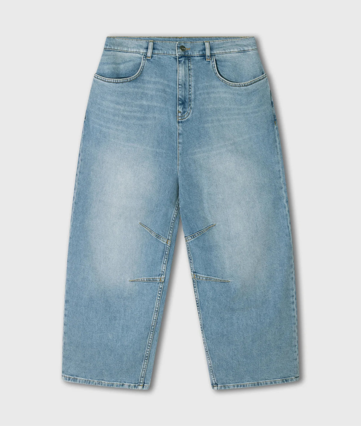 10DAYS Wide Tapered Denim Pants - Blauw (Blue Denim)