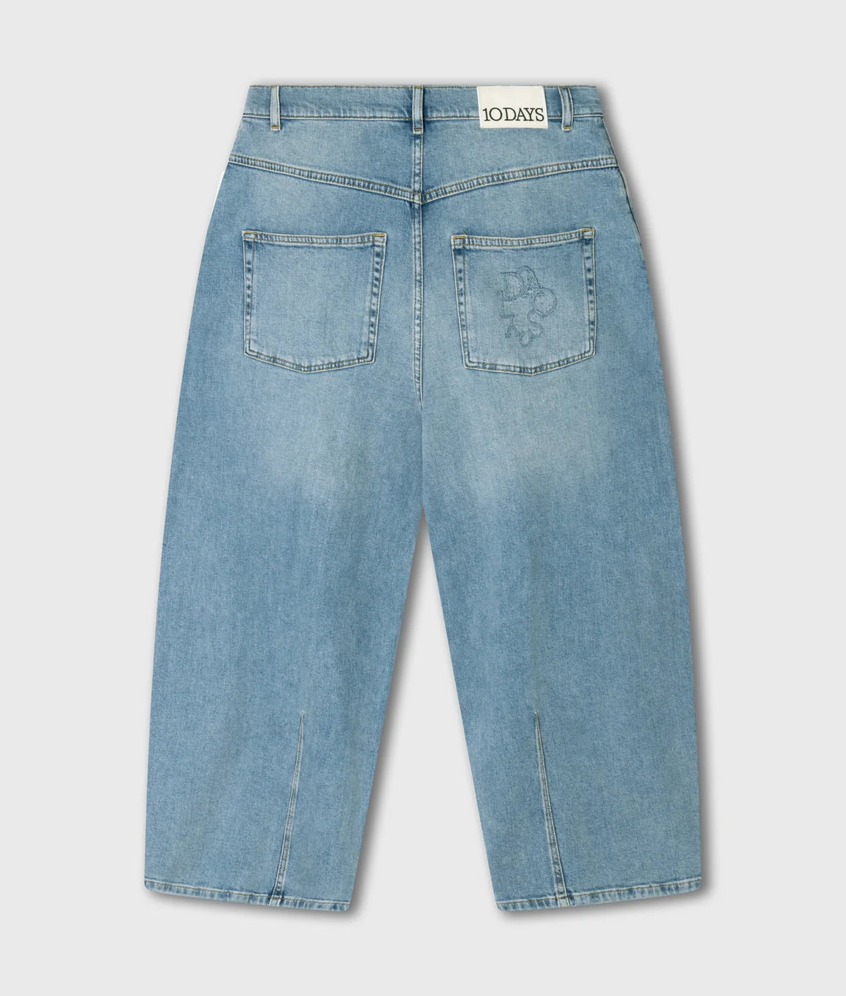 10DAYS Wide Tapered Denim Pants - Blauw (Blue Denim)