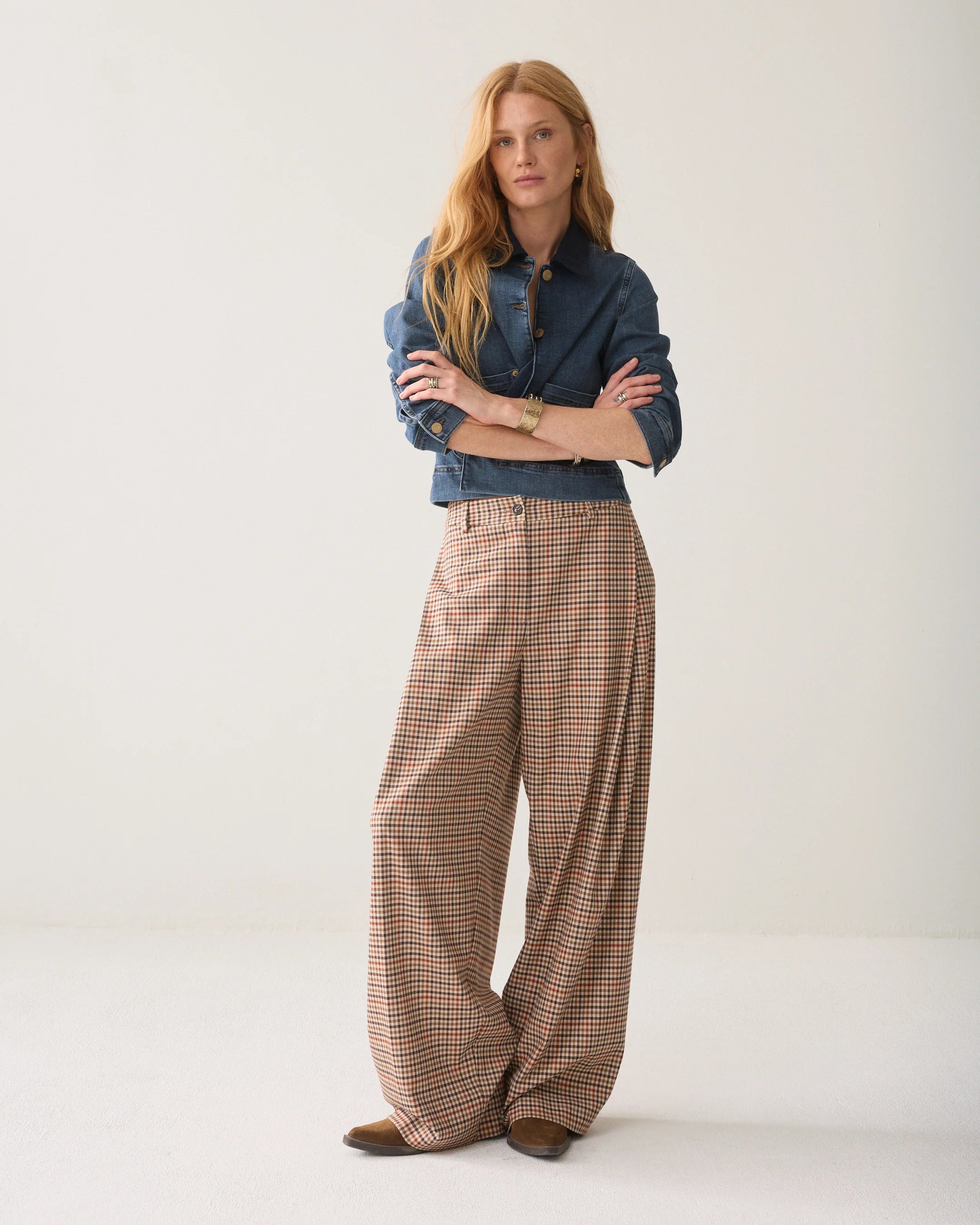 Summum broek Check 4s3042-12496 120
