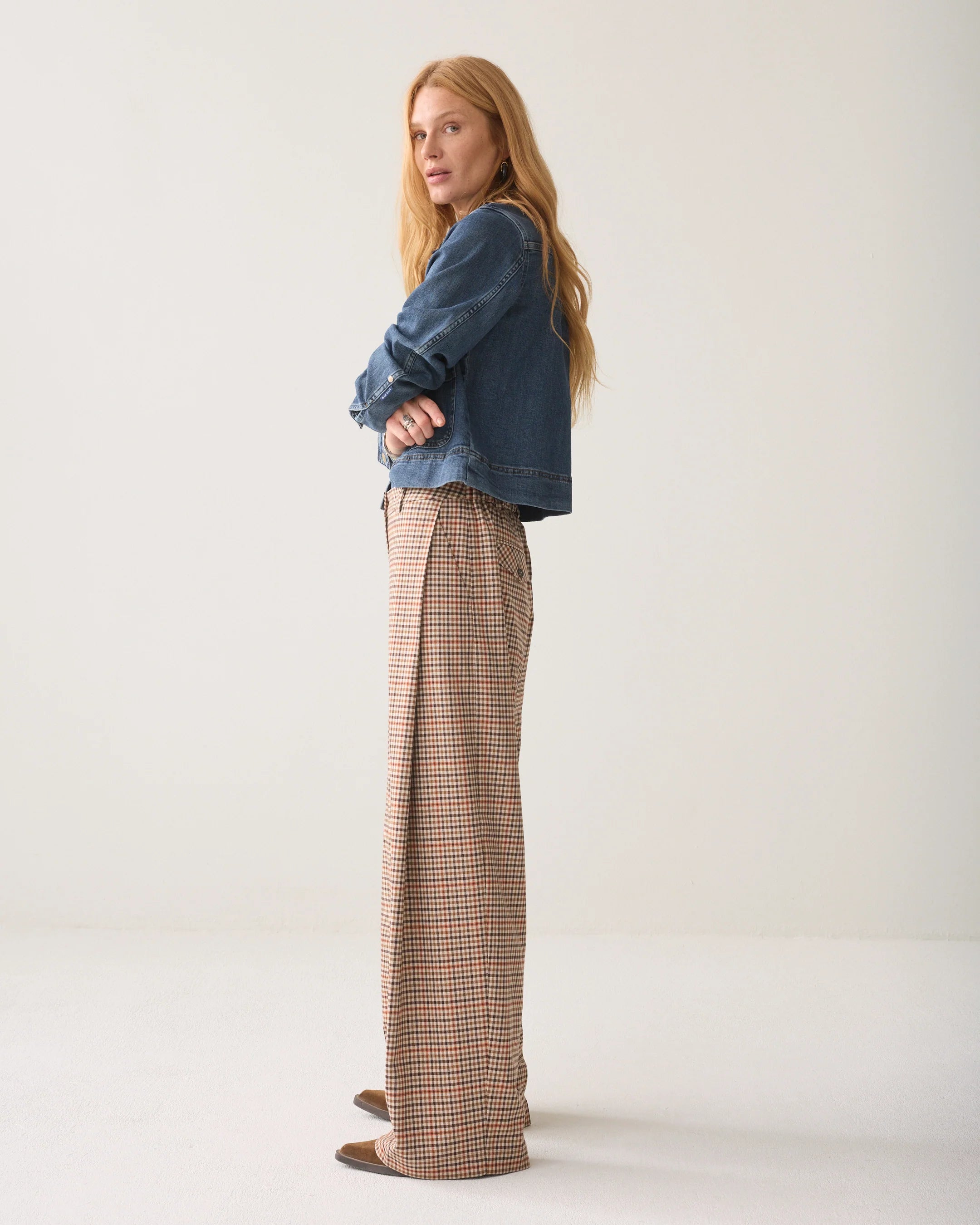 Summum broek Check 4s3042-12496 120