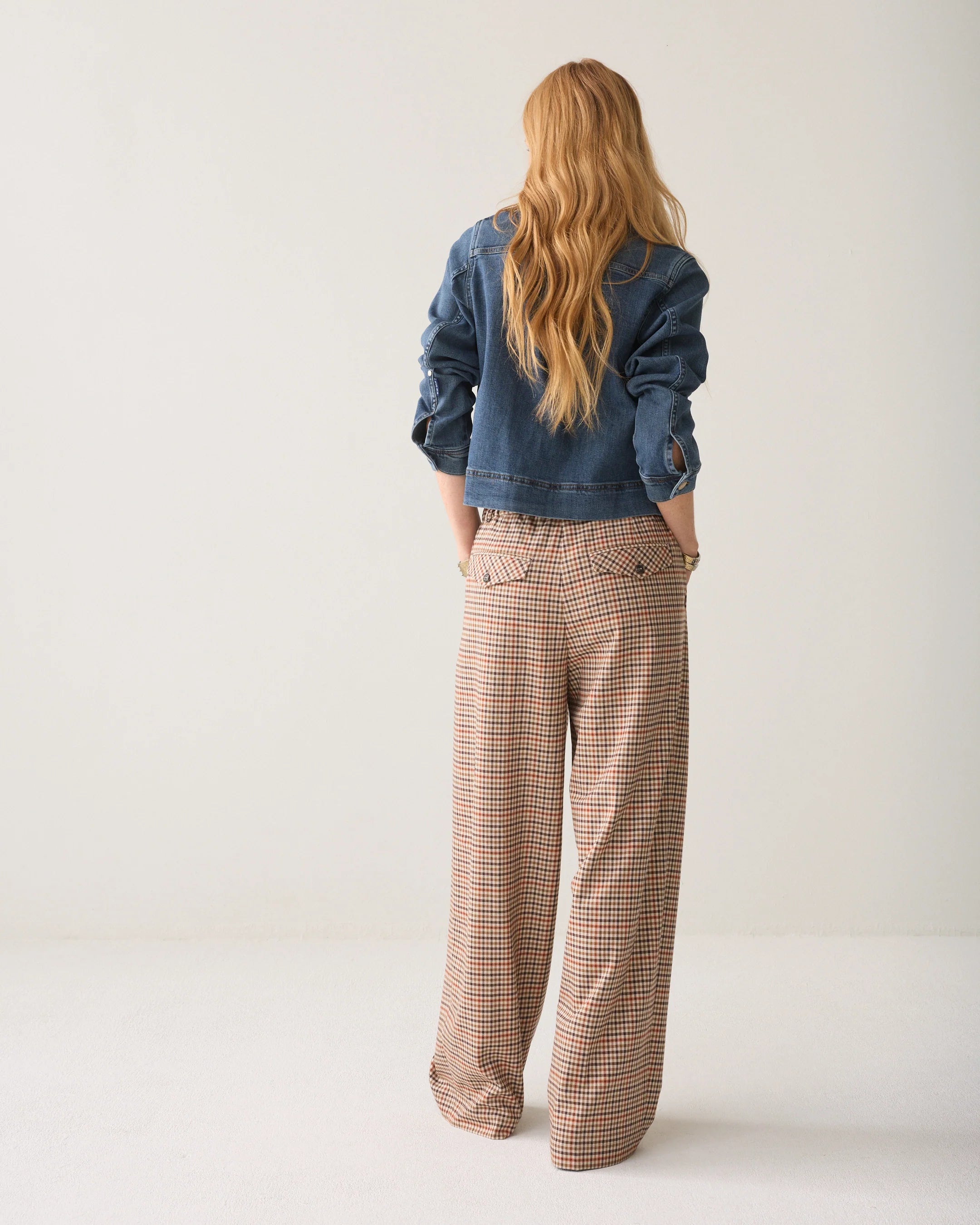 Summum broek Check 4s3042-12496 120
