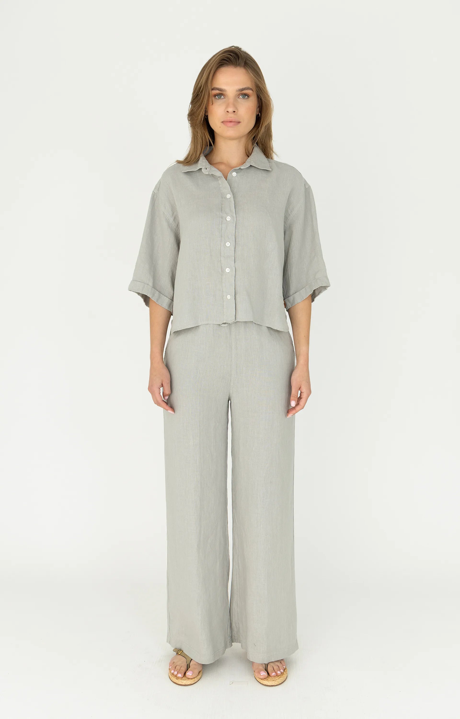 Moscow blouse Lady 94-05 Light Grey Solid
