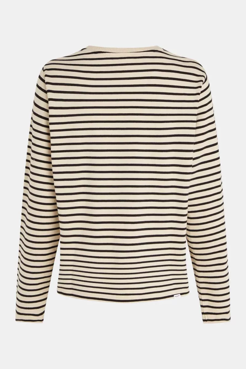 Penn & Ink Penn & Ink Sweater stripe W24F1517 142/90 vanilla-b