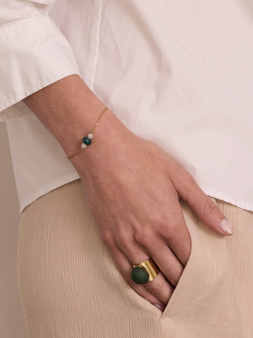 Ellen Beekmans ring RING30076-5 Petrol Green