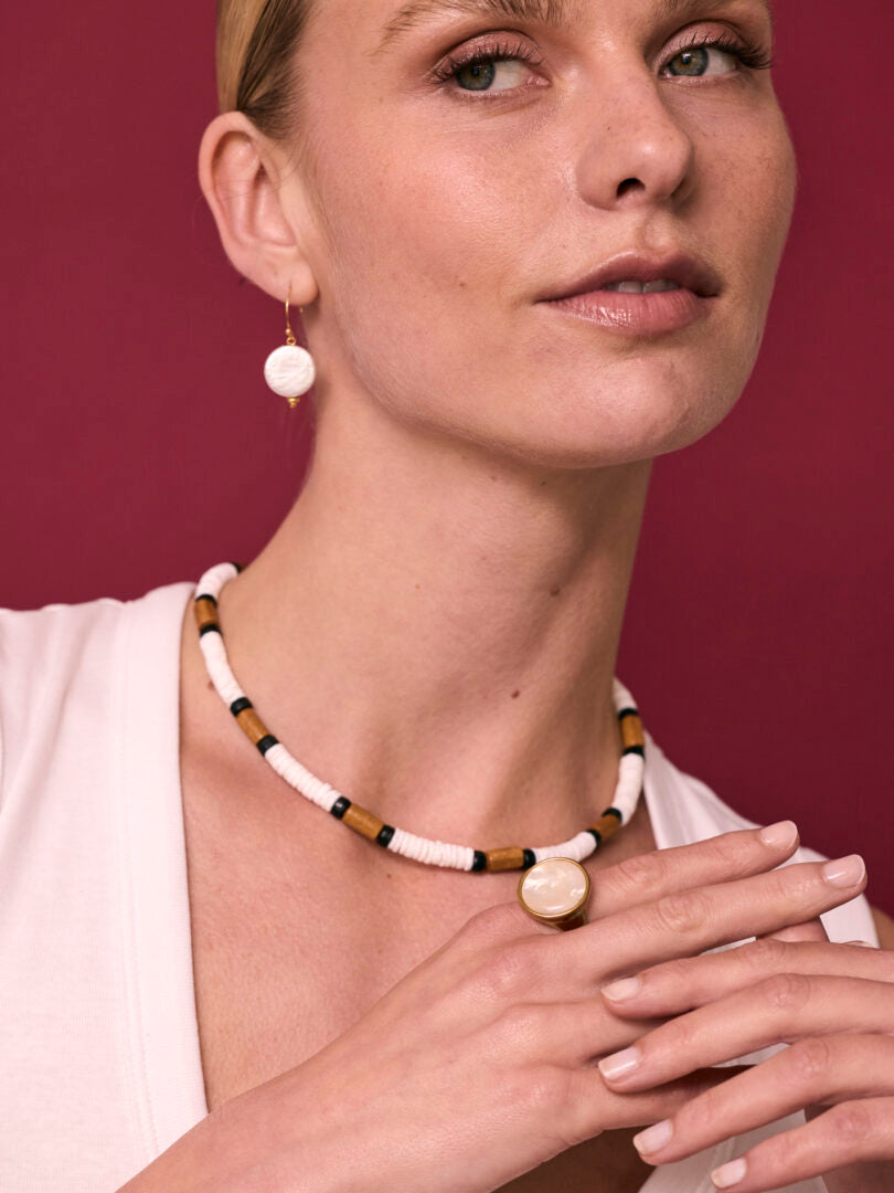 Ellen Beekmans ketting KET8273-3 Coco Ivory