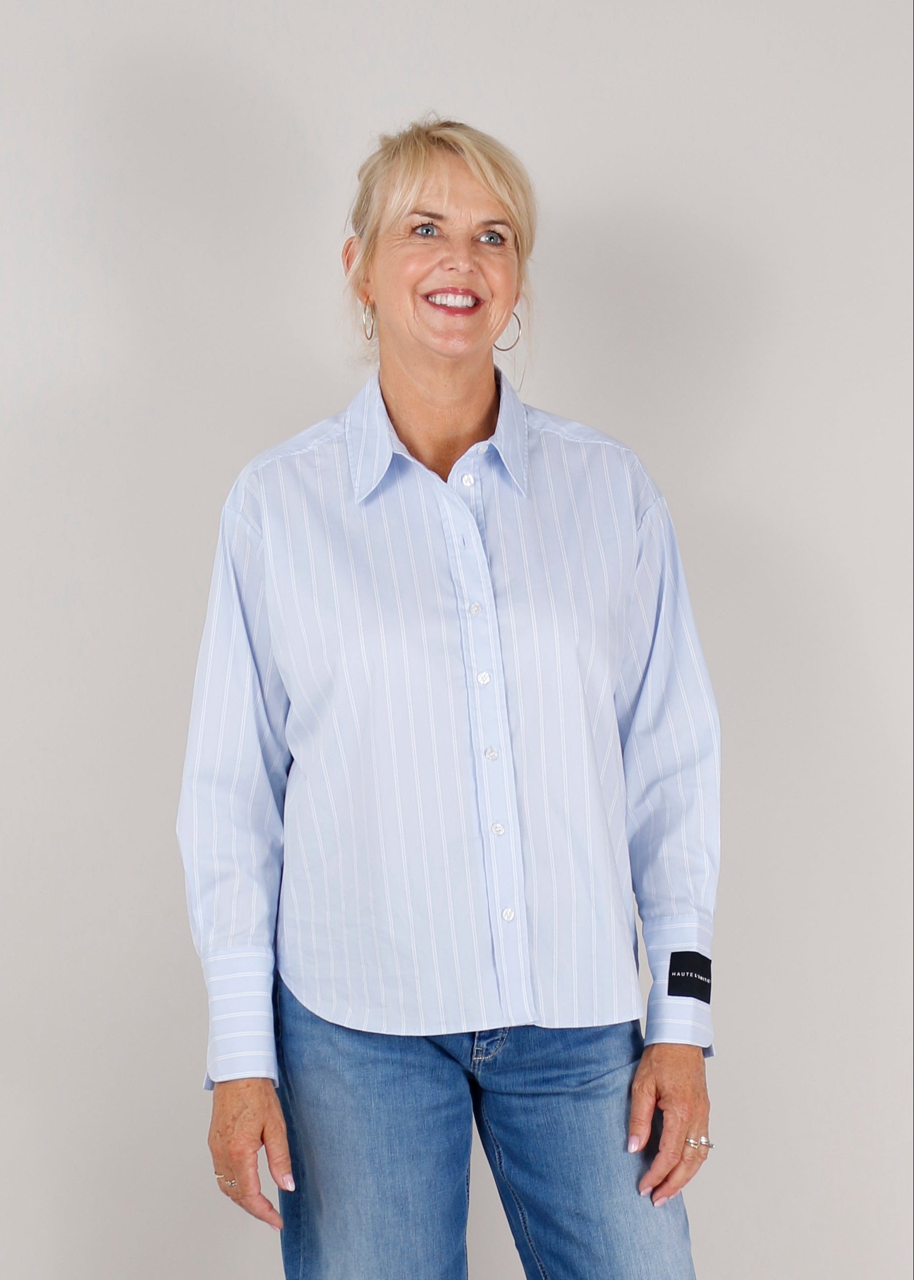 Haute l'Amitié Blouse HL10744 Pale Blue