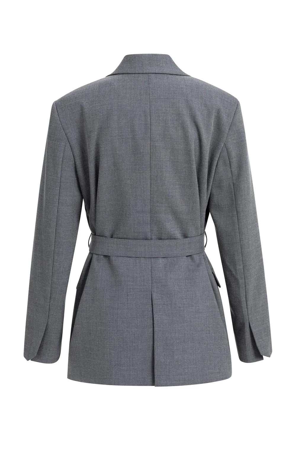 YAYA Blazer Ceintuur in Medium Grey Melange
