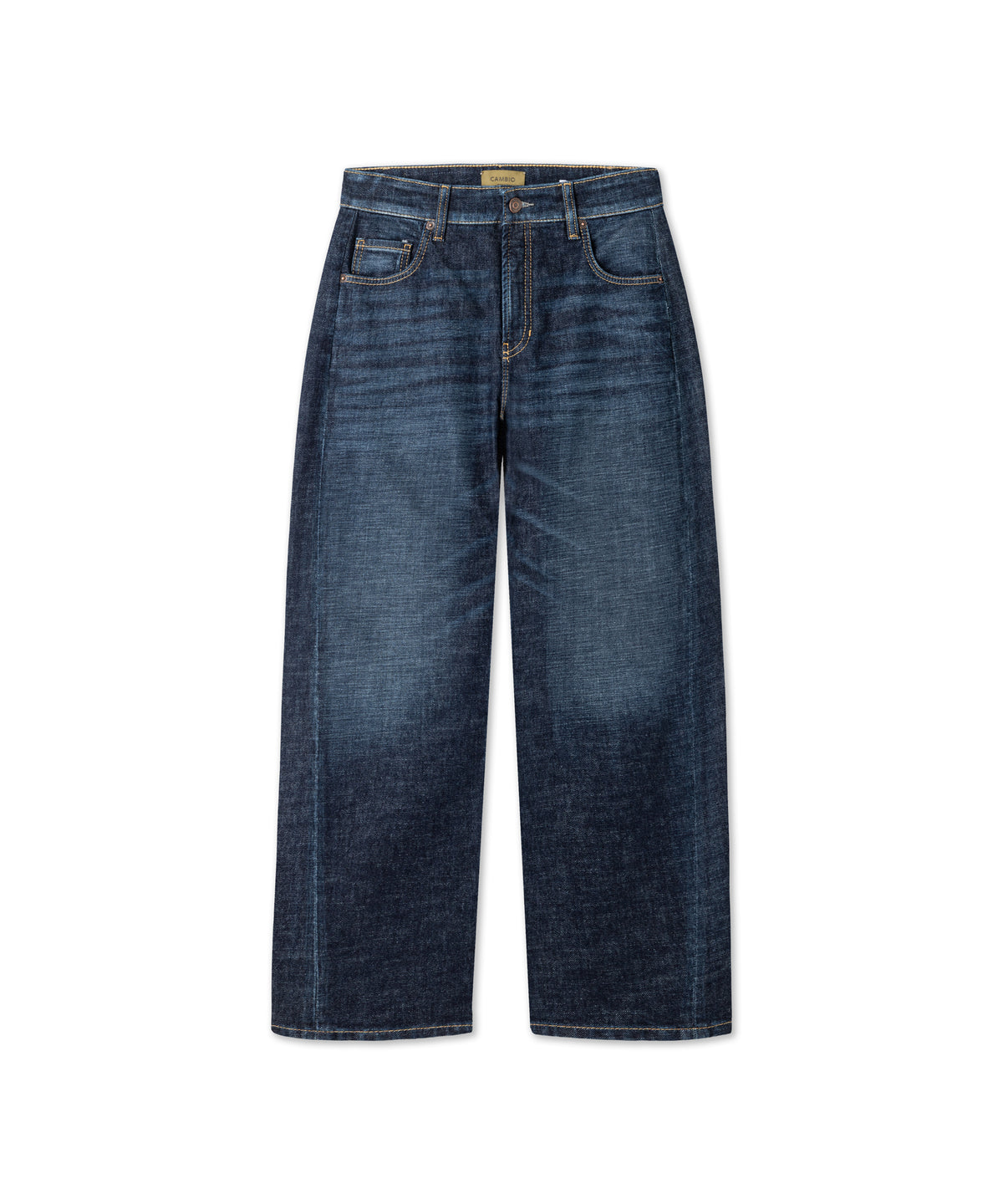 Cambio Oria wide leg jeans in Cross Dark Soft Tea