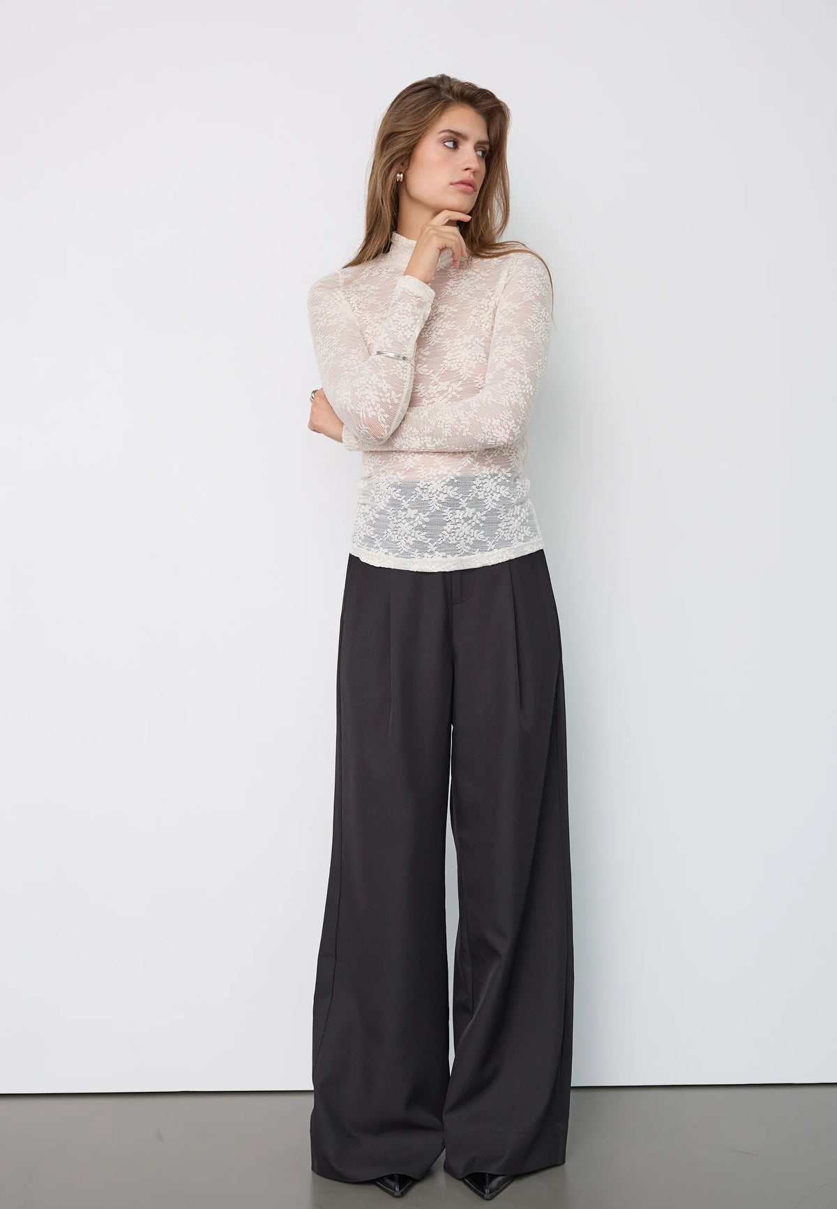 Co'Couture BirtaCC kanten blouse in Off White