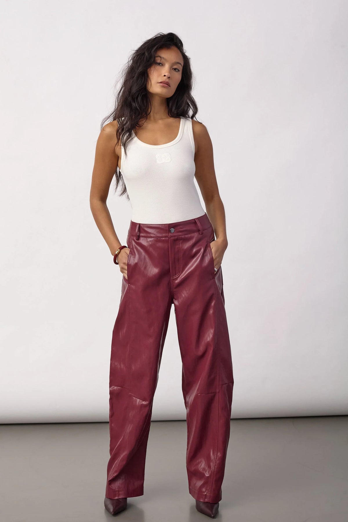 Co'Couture GittCC damesbroek in Berry Red