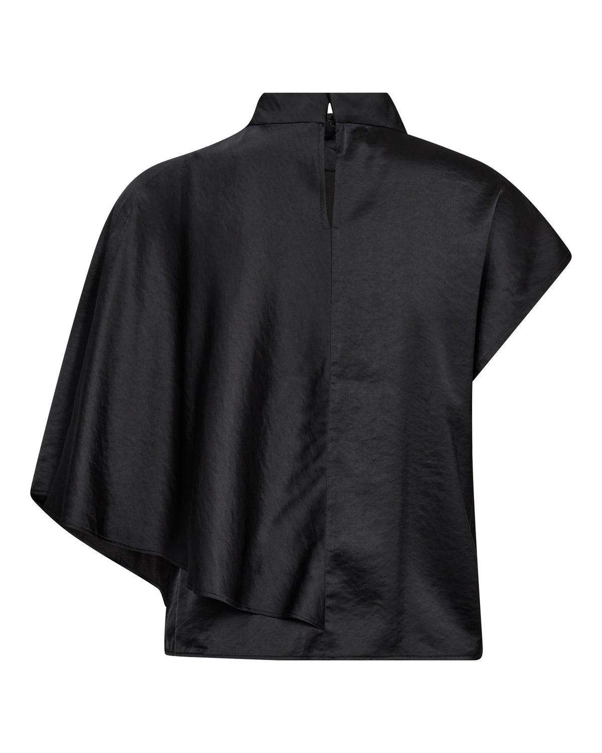 Co'Couture IdunCC Cape blouse in Black achterkant