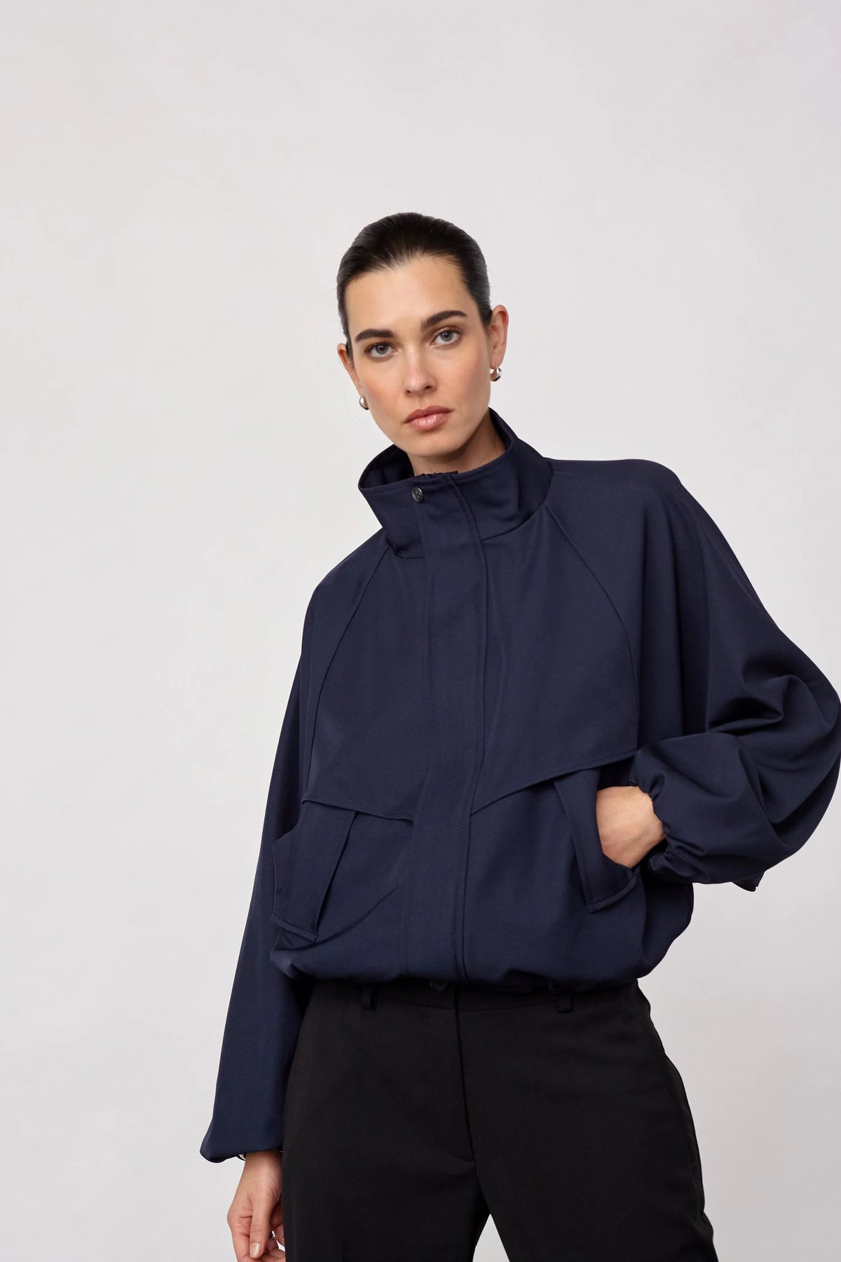 Co'Couture LunaCC jasje in Navy voorzijde