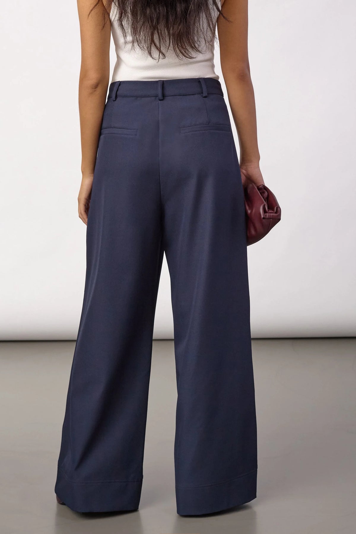 Co'Couture LunaCC pantalon in Navy achterzijde