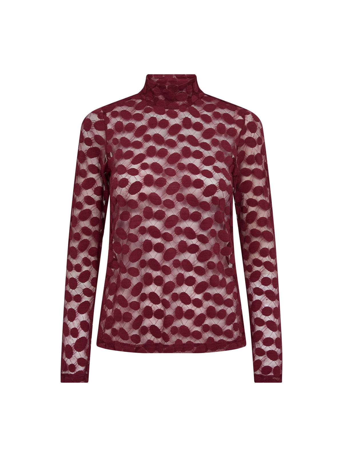 Co'Couture Mesh Coltop PenolaCC - Wine Red