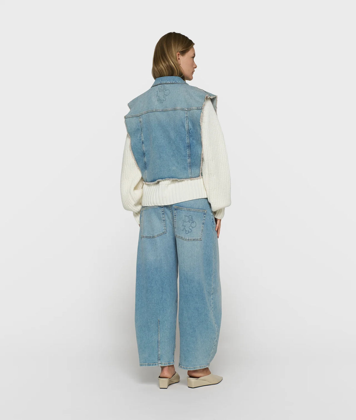 10DAYS Wide Tapered Denim Pants - Blauw (Blue Denim)
