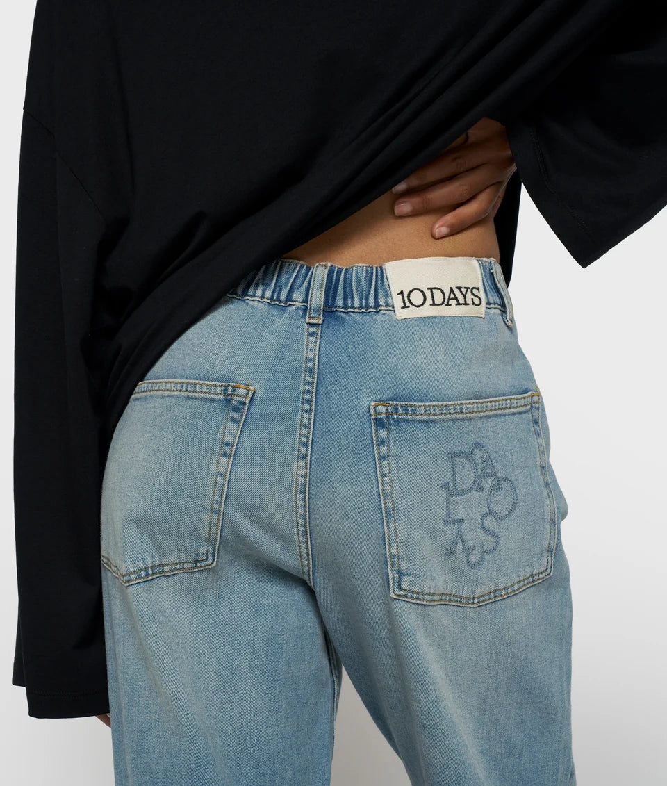 10DAYS Straight Leg Denim Pants - Blauw (Blue Denim)