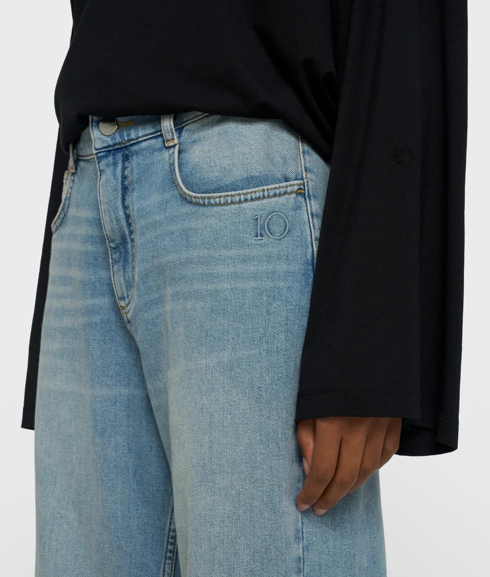 10DAYS Straight Leg Denim Pants - Blauw (Blue Denim)