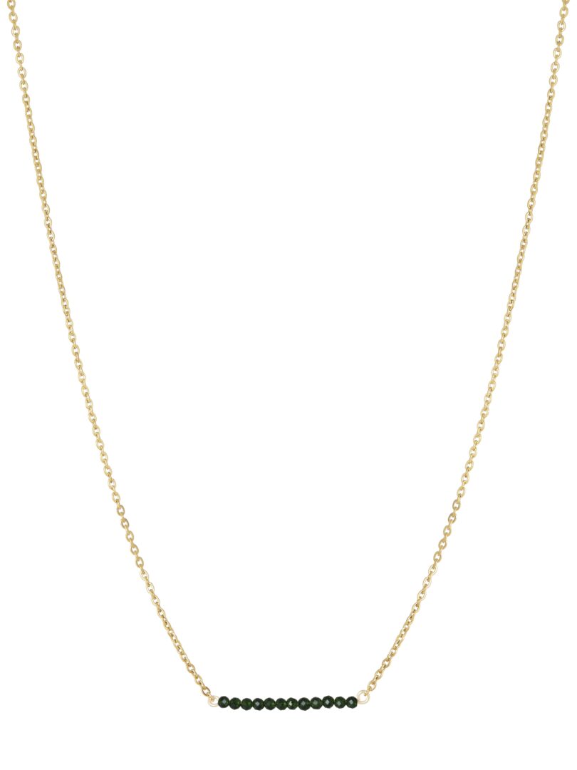 Ellen Beekmans Ketting Petite Gemstone in Army Groen