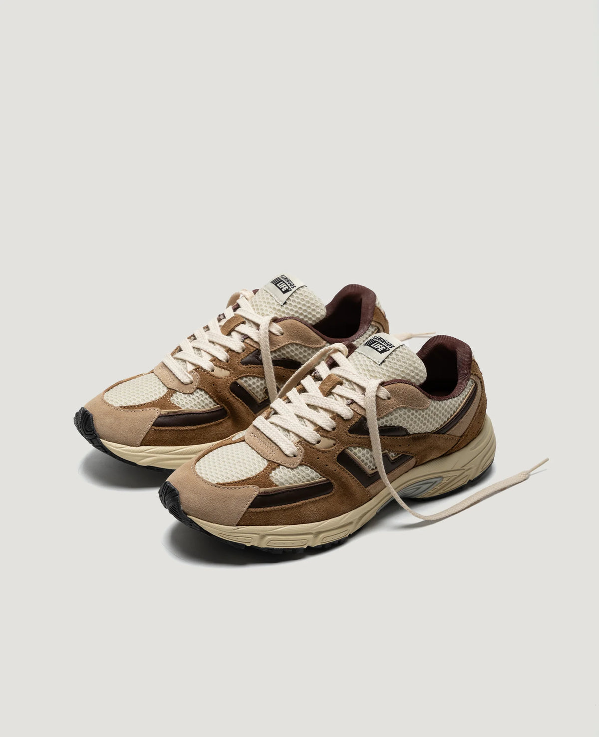 Bruine Flamingos' Life Wairoa retro sneakers
