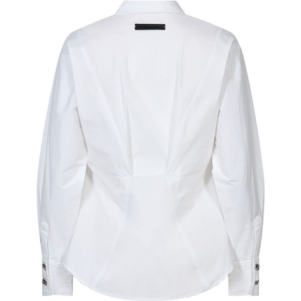 Haute L'Amitié Blouse Ida Button Cuff in White