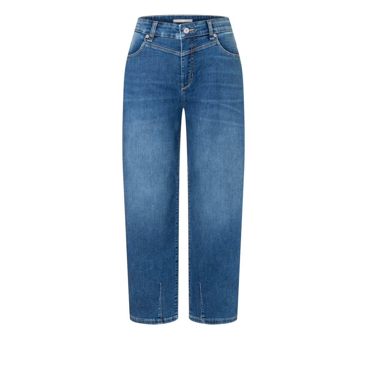 MAC Bobbie barrel jeans in Mid Blue Use Washed packshot