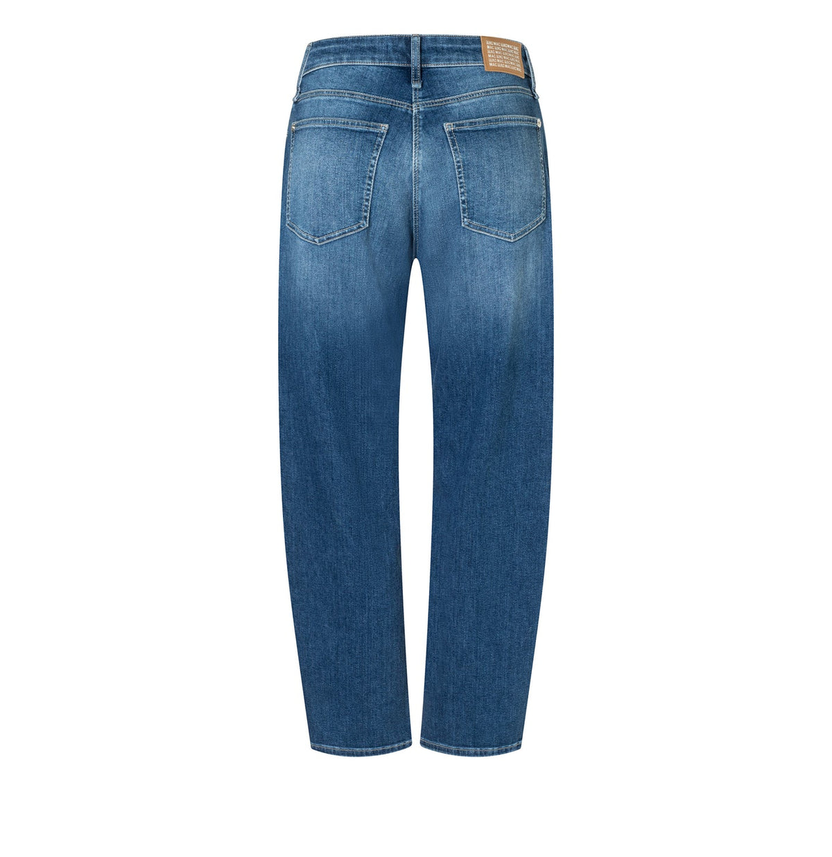 MAC Danni barrel jeans in Midblue Used Washed