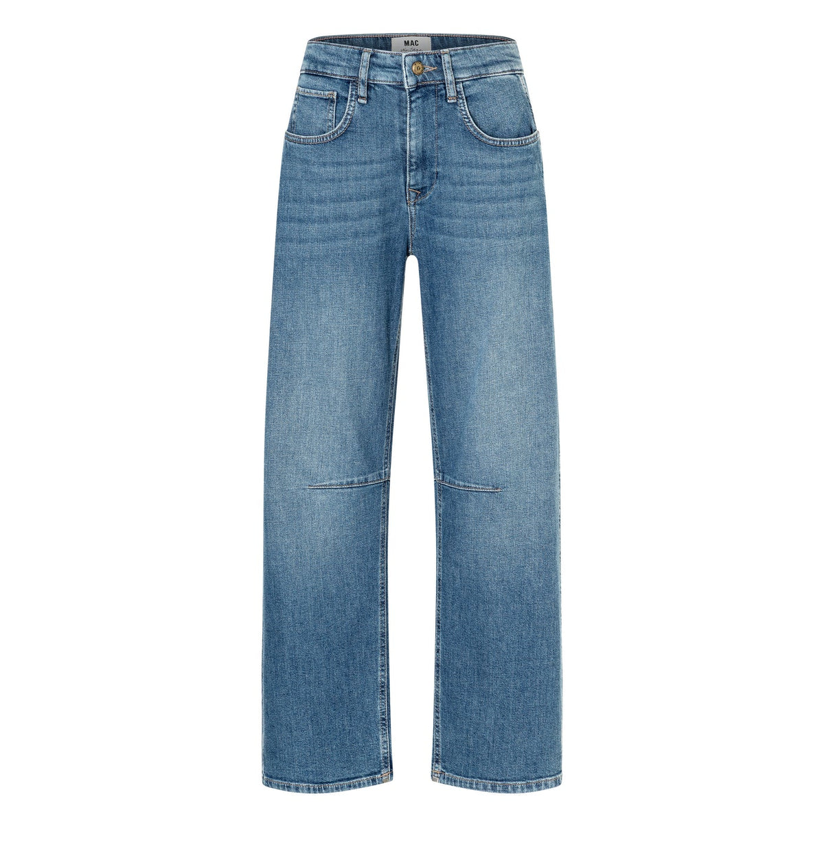 MAC Ohio barrel jeans in Mid Blue Use Wash pack